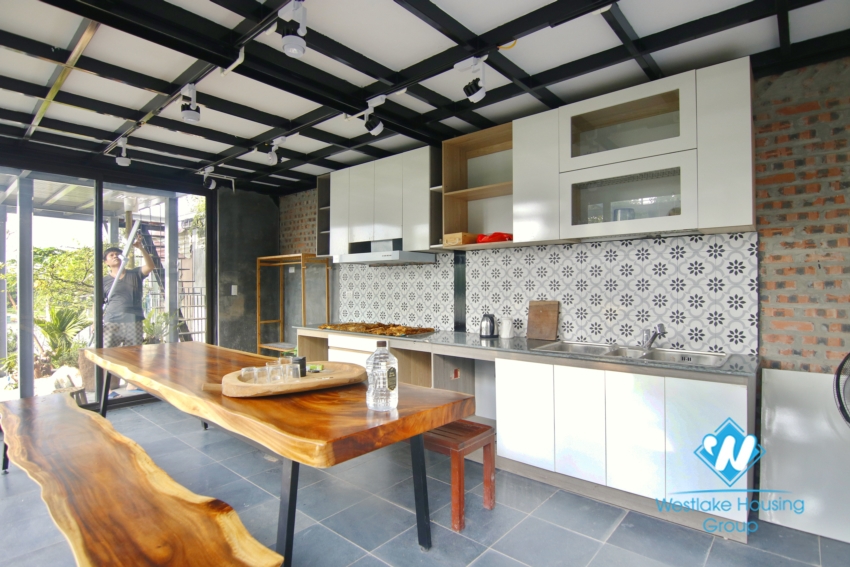 Riverside garden house for rent in Ngoc Thuy Long Bien